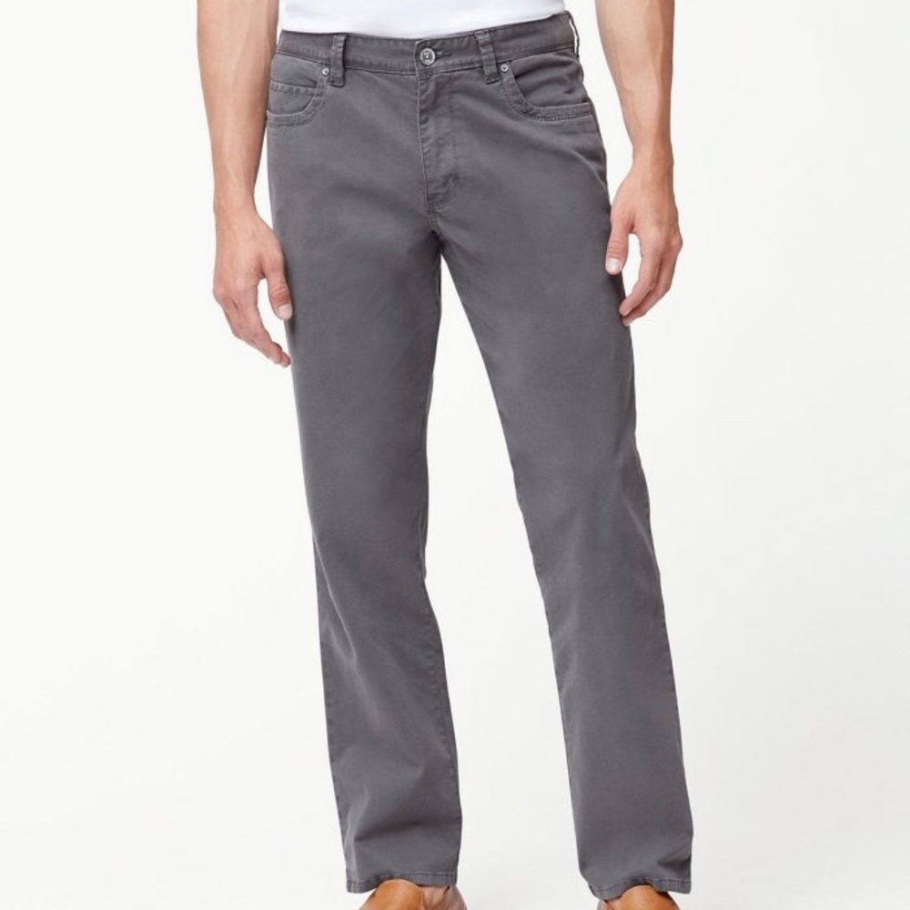 NWT Tommy Bahama Santiago Authentic Fit Pants in Fog Grey, Men's W38 L30